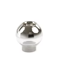 Świeczniki - Świecznik Dekoracyjny Ze Szkła Artystycznego Zoja 15X15 Srebrny - miniaturka - grafika 1