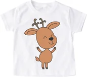 Koszulki dla dziewczynek - Koszulka z reniferkiem dla dziecka santa55 - miniaturka - grafika 1