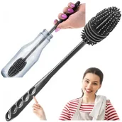 Inne akcesoria do pielęgnacji dzieci - Silikonowa szczotka do mycia butelek szklanek słoików kieliszków długa higieniczna - miniaturka - grafika 1