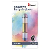 Farby i media malarskie - Farby Akrylowe Pastelowe 6 Kolorów Titanum - miniaturka - grafika 1