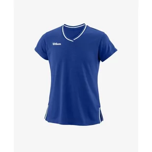 Koszulka tenisowa dziewczęca z krótkm rękawem Wilson Team II V-Neck - Tenis ziemny - miniaturka - grafika 1
