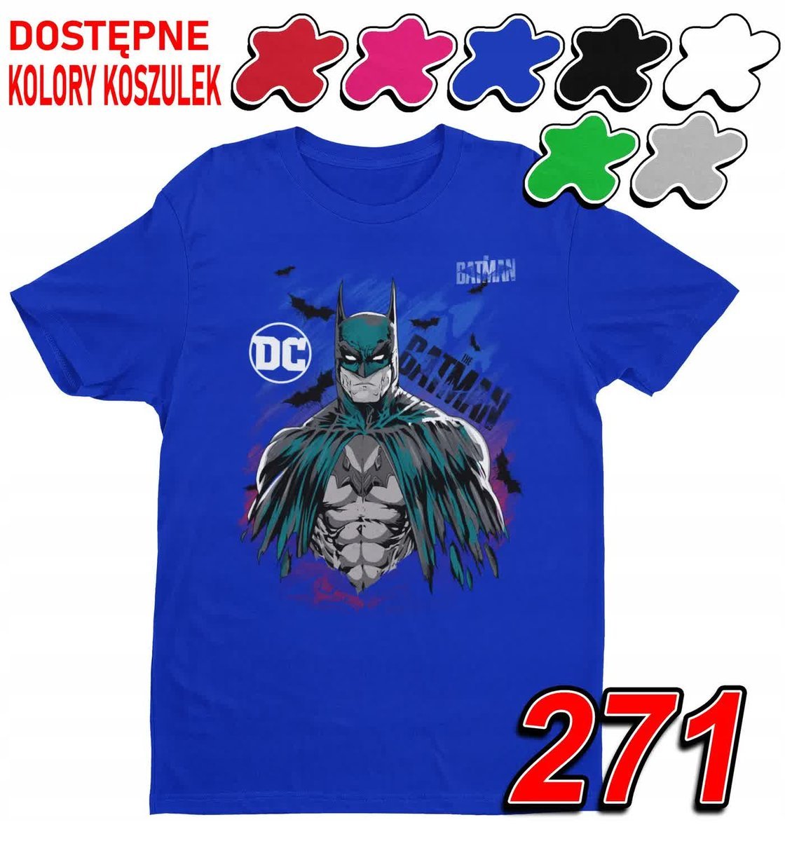 Dziecięca Koszulka T-Shirt Z Nadrukiem Avengers Batman Dc -M 134-140