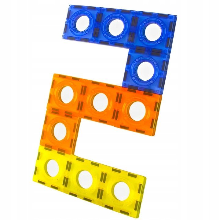 KLOCKI PREZENT ŚWIECĄCE KLOCKI MAGNETYCZNE KONSTRUKCYJNE EDUKACYJNE ZESTAW 75EL DUŻE PANELE PREZENT DLA DZIECKA + EBOOK