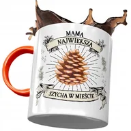 Kubki - Kubek Pomarańczowy Dla Mamy Matki na Dzień Mamy z Nadrukiem ze Zdjęciem + Opakowanie na prezent (wzór 03) - miniaturka - grafika 1