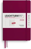 Kalendarze - KALENDARZ TYGODNIOWY Z NOTATNIKIEM LEUCHTTURM1917 MEDIUM (A5) 2026 PORT RED (BORDOWY) - miniaturka - grafika 1