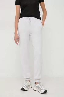 Spodnie damskie - Patrizia Pepe spodnie dresowe bawełniane kolor biały gładkie - grafika 1