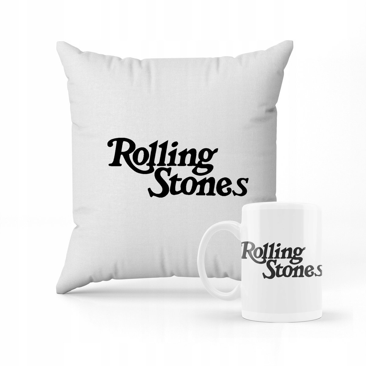 ZESTAW PODUSZKA + KUBEK Prezent ROLLING STONES+ IMIĘ