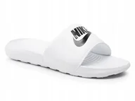 Klapki i japonki męskie - KLAPKI męskie NIKE VICTORI ONE SLIDE CN9675-100 białe na lato basenowe 45 - miniaturka - grafika 1
