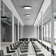 Lampy sufitowe - LOOM DESIGN Lampa sufitowa LED Lucia, czarna, Ø 60 cm, aluminium - miniaturka - grafika 1