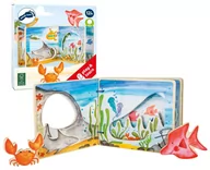 Zabawki interaktywne dla dzieci - LEGLER Drewniana książeczka dla niemowląt Podmorska Przygoda - miniaturka - grafika 1