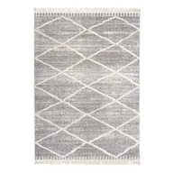 Dywany - Dywan La Casa 160 x 220 cm caro antracyt frędzle - miniaturka - grafika 1