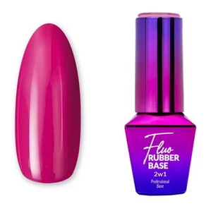 Molly Lac Baza kauczukowa do lakierów hybrydowych neonowa Rubber Base 2w1 Fluo MollyLac Exotica 10 g Nr 6 - Lakiery hybrydowe - miniaturka - grafika 1