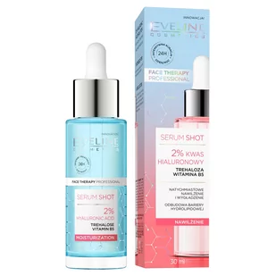 Eveline Cosmetics Serum Shot Kuracja 2% kwas hialuronowy na twarz, szyję i dekolt 30ml - Serum do twarzy - miniaturka - grafika 1