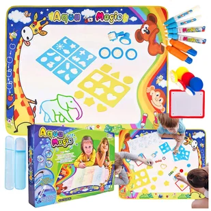MATA WODNA do malowania rysowania wodą DUŻA MAGICZNA Magic Water zestaw XXL Szablony Pieczątki Wzory - Zabawki kreatywne MATA WODNA do malowania rysowania wodą DUŻA MAGICZNA Magic Water zestaw XXL Szablony Pieczątki Wzory - Zabawki kreatywne - miniaturka - grafika 1