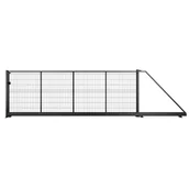 Ogrodzenia - Naterial Brama przesuwna Modus 5x1.7 m prawa czarna - miniaturka - grafika 1