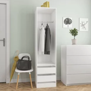 vidaXL Szafa z szufladami, biała, 50x50x200 cm, płyta wiórowa - Szafy - miniaturka - grafika 1