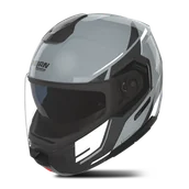 Kaski motocyklowe - Kask Szczękowy Nolan N90-3 06 Sincrono Szary/Czarny/Biały błyszczącyXS - miniaturka - grafika 1