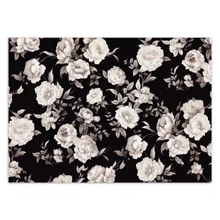 Fototapeta, Czarno białe kwiaty (Rozmiar 300x210) - Fototapety - miniaturka - grafika 3