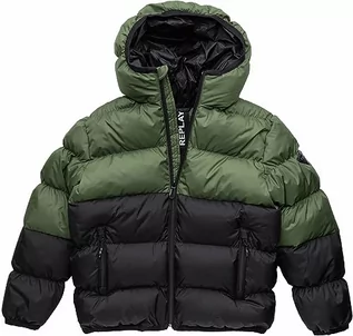 Kurtki i płaszcze dla chłopców - Replay Chłopięca kurtka pikowana, 821 Military Green, 12 lat - grafika 1