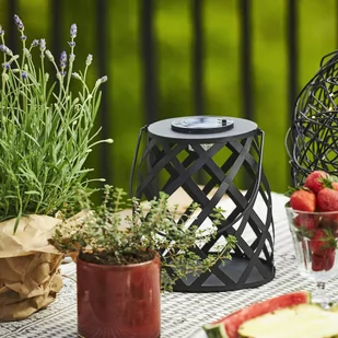 Lampa solarna LED Calabria, wzór diamentowy, 20cm - Lampy ogrodowe - miniaturka - grafika 1