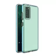 Etui i futerały do telefonów - Spring Case pokrowiec żelowe etui z kolorową ramką do Samsung Galaxy A72 4G jasnoniebieski - miniaturka - grafika 1