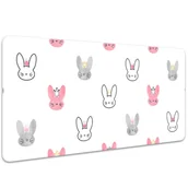 Podkładki na biurko - Mata na biurko dla dzieci Króliki w koronach 100x50 cm - miniaturka - grafika 1