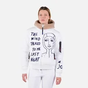 Kurtki narciarskie - Damska Kurtka ROSSIGNOL JCC W YETY FLEECY BOMBER JKT RLNWJ36_100 – Biały - miniaturka - grafika 1