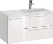 Szafki łazienkowe - Szafka z Umywalką ROSEN 90 cm - Uchwyt Biały - miniaturka - grafika 1