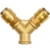 Akcesoria pneumatyczne - YATO Rozgałęźnik gwint 3/8 wewnętrzny mosiądz - YT-24091 - miniaturka - grafika 1