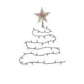 Oświetlenie świąteczne - Lampki zakończone szpicem w kształcie gwiazdy LED wielokolorowe - miniaturka - grafika 1