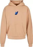 Bluzy męskie - Mister Tee Le Papillon Heavy Oversize męska bluza z kapturem, beżowy (Unionbei), XL - miniaturka - grafika 1
