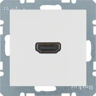 Gniazdka elektryczne - Hager Polo Gniazdo HDMI z przyłączem 90st. śnieżnobiały mat S.1/B.1/B.3/B.7 Glas 3315431909 3315431909 - miniaturka - grafika 1