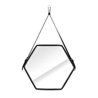 Lustra - Lustro sześciokątny EBI kolor czarny homede - MIRROR/HOM/EBI/BLACK/45,5X39,5X3 - miniaturka - grafika 1