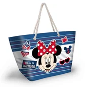 Torebki damskie - Disney Letnia torba plażowa Myszka Minnie, niebieska, 52 x 37 cm, Niebieska Myszka Minnie, Jeden rozmiar, Torba plażowa Soleil - miniaturka - grafika 1