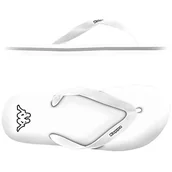 Klapki i japonki męskie - Kappa Męskie klapki z gumy, miękkie, wygodne, lekkie, elastyczne, biały czarny, 36 EU - miniaturka - grafika 1