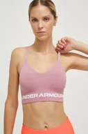 Bielizna sportowa damska - Under Armour biustonosz sportowy Seamless kolor różowy - miniaturka - grafika 1