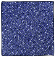 Krawaty i muchy męskie - Granatowa poszetka w niebieskie kwiatki E108 - miniaturka - grafika 1