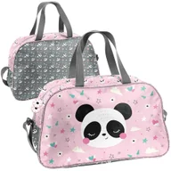 Torby szkolne - Torba sportowa Miś Panda różowa Na basen trening szkoły podróżna - miniaturka - grafika 1