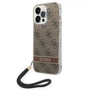 Guess GUOHCP14XH4STW iPhone 14 Pro Max 6,7" brązowy/brown hardcase 4G Print Strap - Etui i futerały do telefonów Guess GUOHCP14XH4STW iPhone 14 Pro Max 6,7" brązowy/brown hardcase 4G Print Strap - Etui i futerały do telefonów - miniaturka - grafika 1