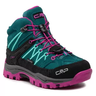 CMP Kids Rigel Mid Trekking Shoes Wp 3Q12944 Lake/Pink Fluo 26EL - Buty trekkingowe dziecięce - miniaturka - grafika 1