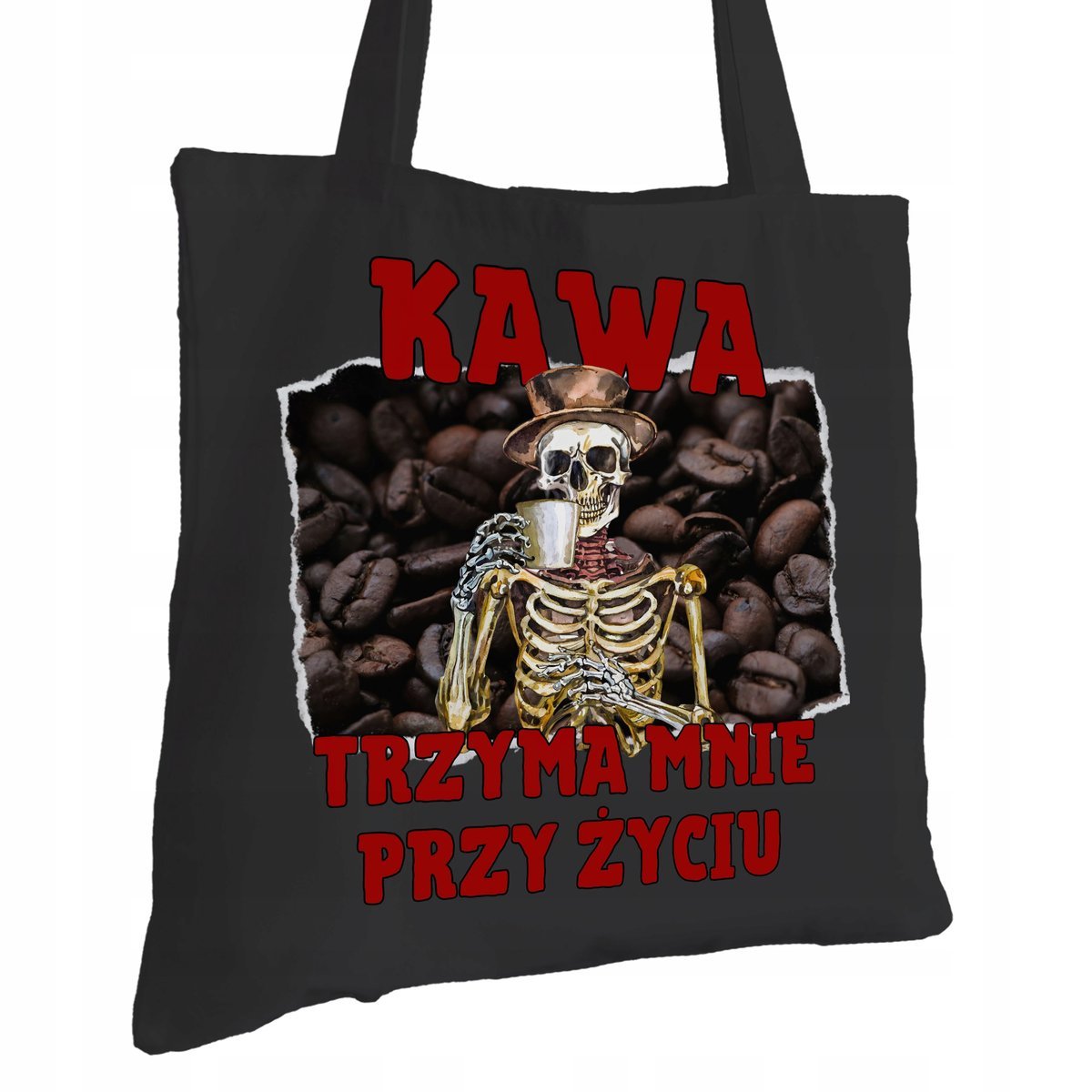 Torba Bawełniana dla Baristy Czarna Na Prezent ekologiczna Trwały Nadruk