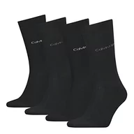 Skarpetki damskie - Calvin Klein Męskie skarpety na prezent, czarne, jeden rozmiar (4 sztuki), czarny, rozmiar uniwersalny - miniaturka - grafika 1