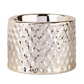 Świeczniki - Świecznik porcelanowy relief złoty 6,5 x 6,5 x 4,5 cm - miniaturka - grafika 1