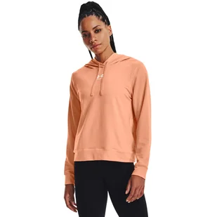 Damska Bluza UNDER ARMOUR RIVAL TERRY HOODIE 1369855-868 – Pomarańczowy - Bluzy damskie - miniaturka - grafika 1