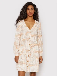 Roxy Sukienka koszulowa Wishing Girl ERJWD03628 Biały Regular Fit - Sukienki - miniaturka - grafika 1