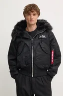 Kurtki męskie - Alpha Industries kurtka 45P Hooded męska kolor czarny zimowa - miniaturka - grafika 1