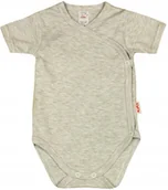 Body dla niemowląt - Body KOPERTOWE K/R 100% Bawełna Popiel MELANŻ r 62 KLEKLE - miniaturka - grafika 1