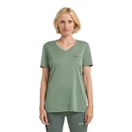 Koszulki i topy damskie - T-shirt damski Jack Wolfskin CROSSTRAIL T WOMEN eucalyptus - S - miniaturka - grafika 1