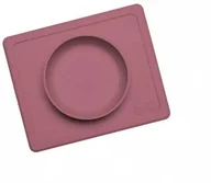 Miseczki i talerzyki dla dzieci - Silikonowa miseczka z podkładką 2w1 Mini Bowl Mauve EZPZ - miniaturka - grafika 1