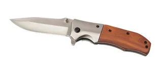 Nóż myśliwski HUNTSMAN, brązowy, srebrny - Noże - miniaturka - grafika 1
